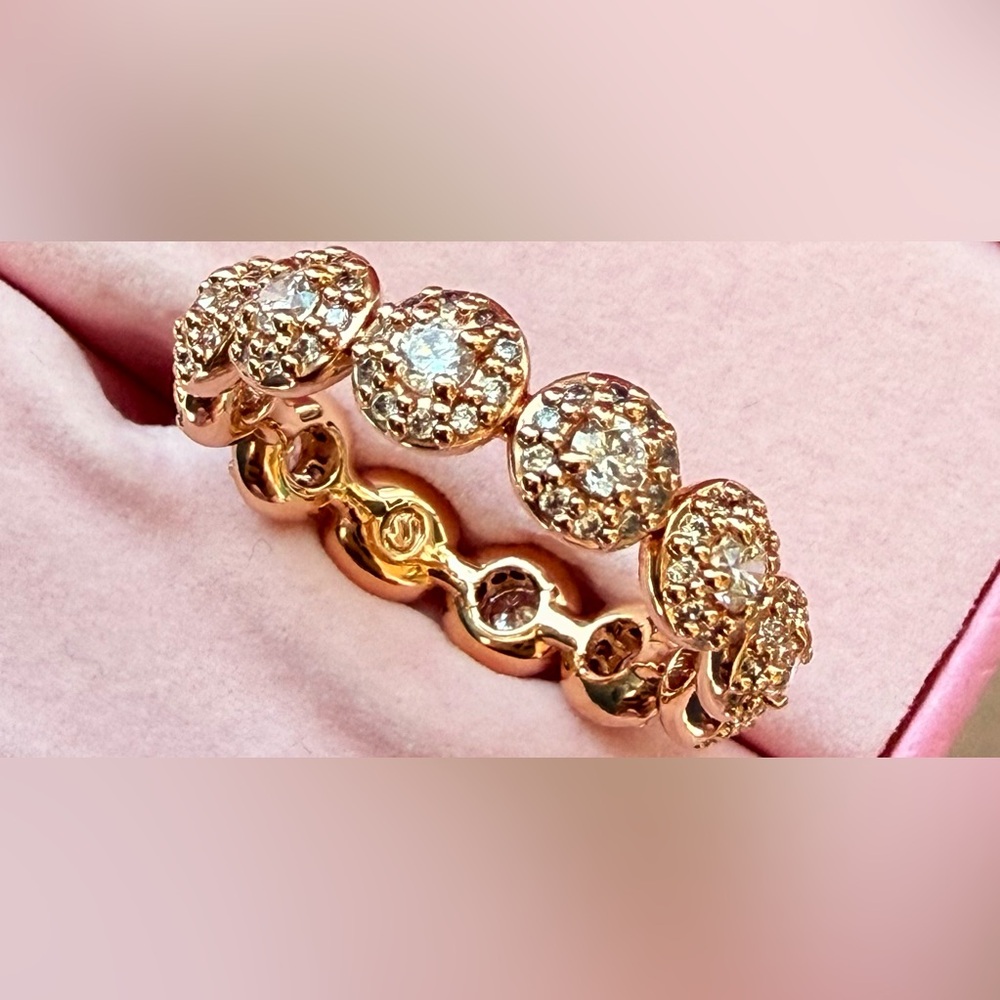 Swarovski Rose Gold Crystal ring - Picture 7 of 9